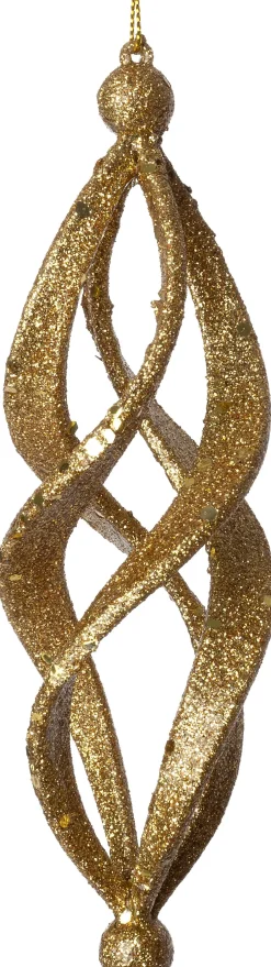 Intratuin kerst ornament Linde pegel goud D 5 H 16 cm