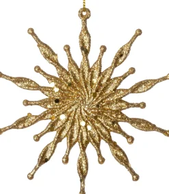 Intratuin kerst ornament Lise sneeuwvlok goud 11 x 0,3 x 11 cm