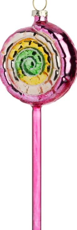 Intratuin kerst ornament lollipop roze 5,2 x 2 x 13,5 cm