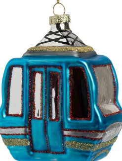 Intratuin kerst ornament Lonna gondel blauw 8 x 5 x 10 cm