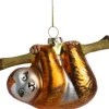 Intratuin kerst ornament luiaard bruin 8 x 10 x 6 cm