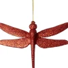 Intratuin kerst ornament Luna libelle rood 14 x 0,3 x 9 cm