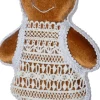 Intratuin kerst ornament Maglia gembermeisje bruin 13 x 2,5 x 20 cm