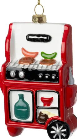 Intratuin kerst ornament Mats barbecue rood 7,4 x 2,9 x 10,5 cm