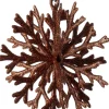 Intratuin kerst ornament Milou sneeuwvlok bruin D 11 H 12 cm