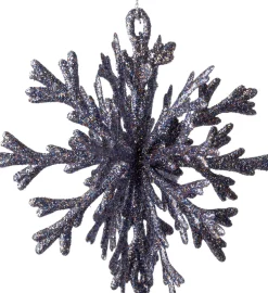 Intratuin kerst ornament Milou sneeuwvlok paars D 11 H 12 cm
