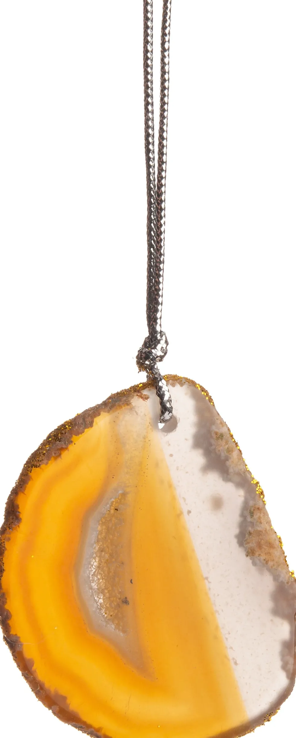 Intratuin kerst ornament Milly oranje 8 x 5 cm