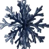 Intratuin kerst ornament Milou sneeuwvlok donkerblauw D 11 H 12 cm