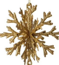 Intratuin kerst ornament Milou sneeuwvlok goud D 11 H 12 cm