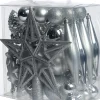 Intratuin kerst ornament mix Troy zilver D 3-20 cm 50-delig