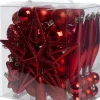 Intratuin kerst ornament mix Troy rood D 3-20 cm 50-delig