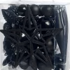 Intratuin kerst ornament mix Troy zwart D 3-20 cm 50-delig