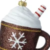 Intratuin kerst ornament mok slagroom bruin / wit 9,4 x 7,3 x 9,7 cm