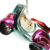 Intratuin kerst ornament motor roze / blauw 9,8 x 4,7 x 7,3 cm