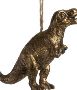 Intratuin kerst ornament Nafu dino goud 10 x 3 x 9 cm