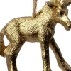 Intratuin kerst ornament Nafu paard goud 6,5 x 2,5 x 5,5 cm
