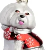 Intratuin kerst ornament Nonja hond wit 5,7 x 7,5 x 4,5 cm