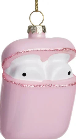Intratuin kerst ornament oordopjes roze 5 x 2,5 x 8 cm
