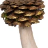 Intratuin kerst ornament paddenstoel bruin 10 x 6,5 x 5,8 cm