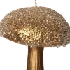 Intratuin kerst ornament paddenstoel D 5,5 H 6,8 cm goud