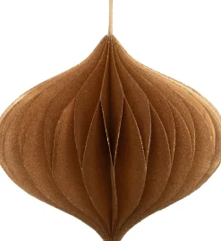 Intratuin kerst ornament papier goud D 10 H 9 cm
