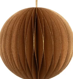 Intratuin kerst ornament papier goud D 9 H 9 cm