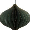 Intratuin kerst ornament papier goud / groen D 10 H 9 cm