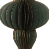 Intratuin kerst ornament papier goud / groen D 8,5 H 11,5 cm