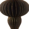 Intratuin kerst ornament papier zwart D 8,5 H 11,5 cm