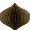 Intratuin kerst ornament papier groen / goud D 10 H 9 cm