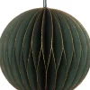 Intratuin kerst ornament papier goud / groen D 9 H 9 cm