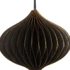 Intratuin kerst ornament papier zwart D 10 H 9 cm