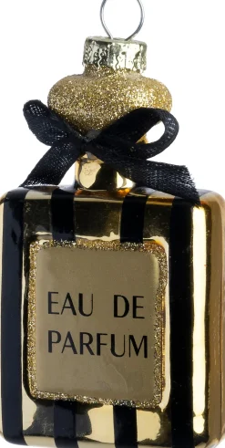 Intratuin kerst ornament parfum goud / zwart 5,2 x 2,4 x 9,3 cm
