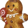 Intratuin kerst ornament peperkoek bruin / wit 8,6 x 2,8 x 10 cm