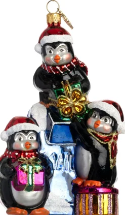 Intratuin kerst ornament pinguins 9 x 6 x 15,5 cm