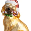 Intratuin kerst ornament poedel goud 6,7 x 3,9 x 9,4 cm