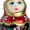 Intratuin kerst ornament pop rood / zwart 5,5 x 5,5 x 9,3 cm