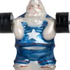 Intratuin kerst ornament powerlifter blauw / wit 10,1 x 5,3 x 12,6 cm