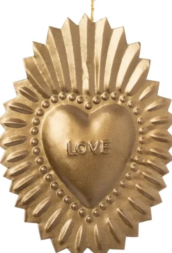 Intratuin kerst ornament Rabius love goud 14 x 9,5 cm