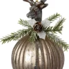 Intratuin kerst ornament rendier grijs D 8 H 14 cm