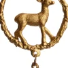 Intratuin kerst ornament rendier staand goud 13 x 7 x 2,2 cm