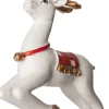 Intratuin kerst ornament rendier wit 6,5 x 3 x 9 cm
