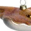 Intratuin kerst ornament rog bruin / wit 16,1 x 10 x 4,3 cm