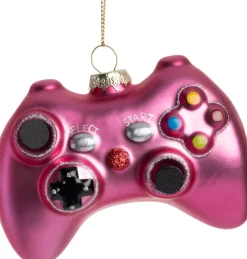 Intratuin kerst ornament Rola controller paars 4,3 x 10,2 x 7,3 cm