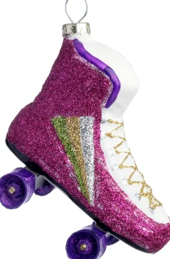 Intratuin kerst ornament rolschaatsen roze 4,4 x 8 x 7,5 cm