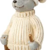 Intratuin kerst ornament Rumi muis ski wit / grijs 4,5 x 4,2 x 10,6 cm