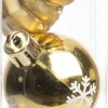 Intratuin kerst ornament Santa goud D 4 cm 10-delig