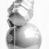 Intratuin kerst ornament Santa zilver D 4 cm 10-delig