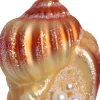 Intratuin kerst ornament schelp oranje / wit 6,5 x 6 x 9,4 cm