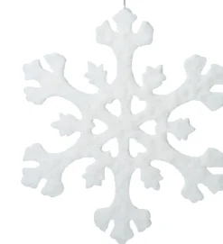 Intratuin kerst ornament Sia sneeuwvlok wit met 32,5 x 32,5 x 1,5 cm